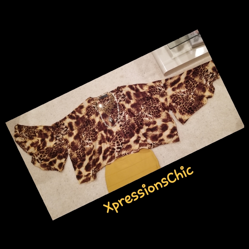 Animal Print splash Top